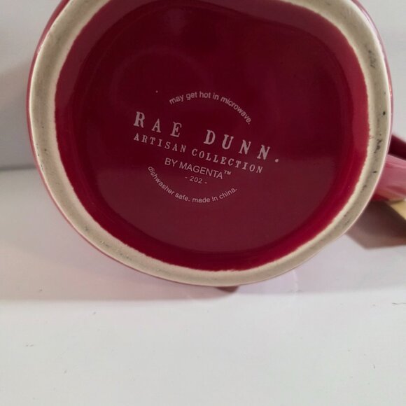 Rae Dunn Red "Love" mug with heart-shaped handle NWT - Picture 5 of 5